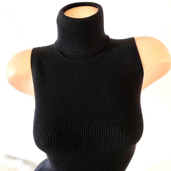 INC Petite Ribbed Sleeveless Turtleneck - Picture 2 of 7